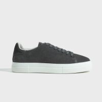 Dark leather sneakers